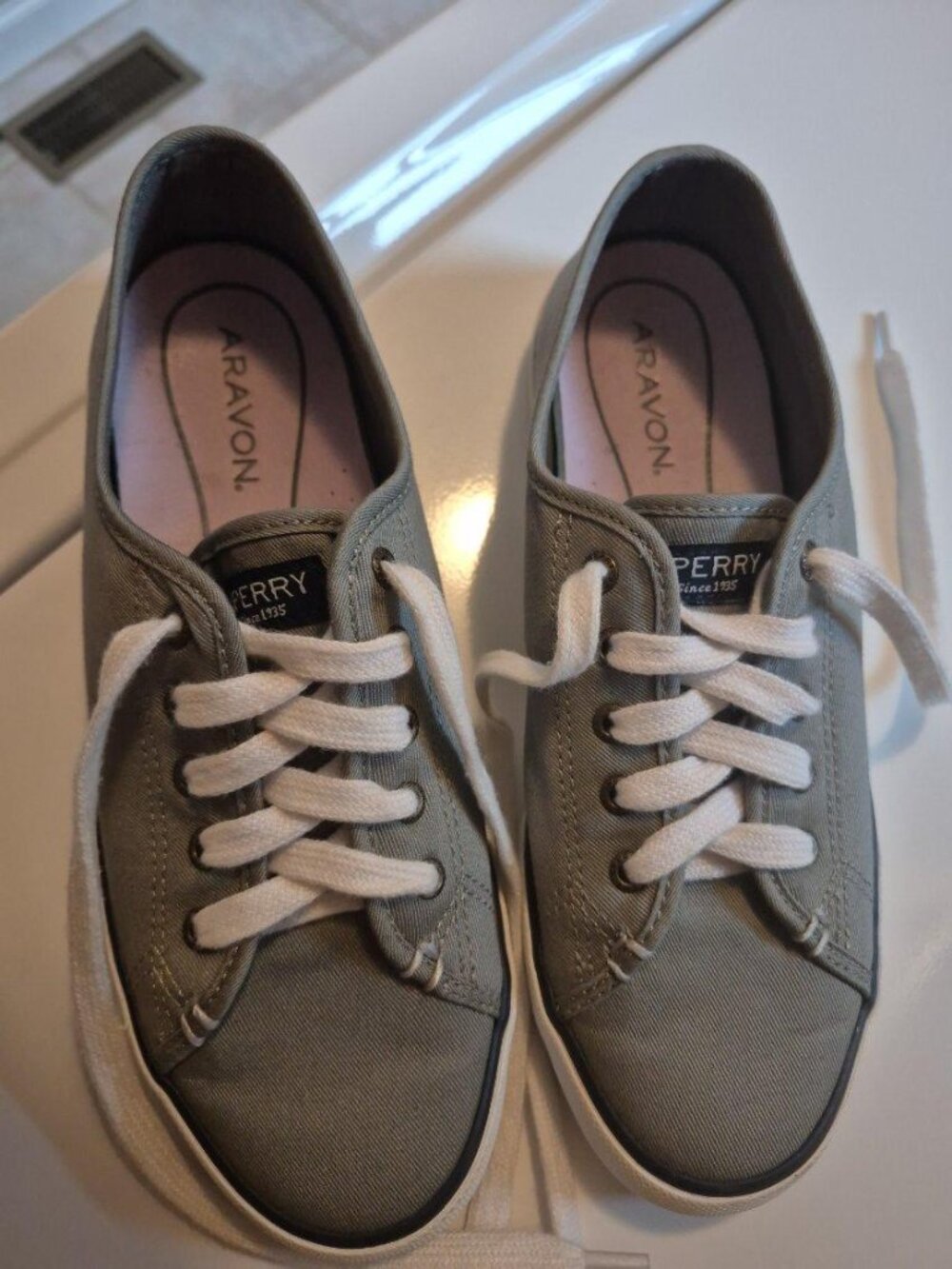 Two pair of women's shoes - size USA 8 - Sperry sneakers & Dr. Schools